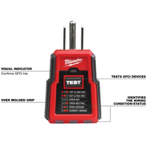 Milwaukee Tools GFCI Receptacle Tester 2223-20