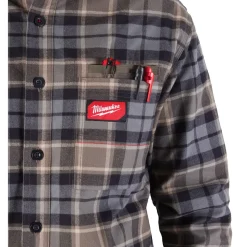 Milwaukee Tools Gridiron Flannel Shirt Gray M551G