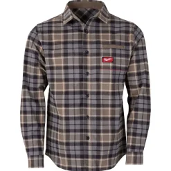 Milwaukee Tools Gridiron Flannel Shirt Gray M551G