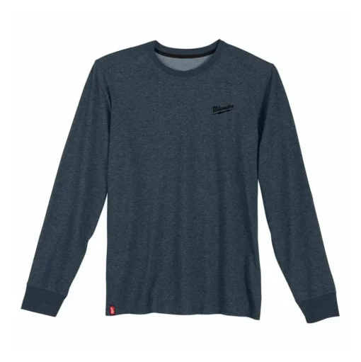 Milwaukee Tools Hybrid Long Sleeve Work T-Shirt Blue 604BL