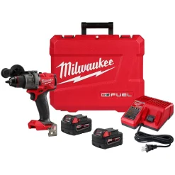 Milwaukee Tools M18 FUEL 1/2" Drill/Driver Kit and M18 FUEL 5" Angle Grinder Paddle Switch, No-Lock (Tool Only) KIT-2903-22-2880-20