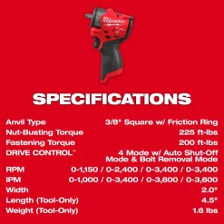 Milwaukee Tools M12 FUEL™ 3/8