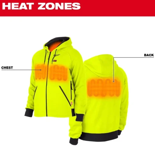 Milwaukee Tools M12 Heated Hoodie Hi-Vis, Bare 306HV-20
