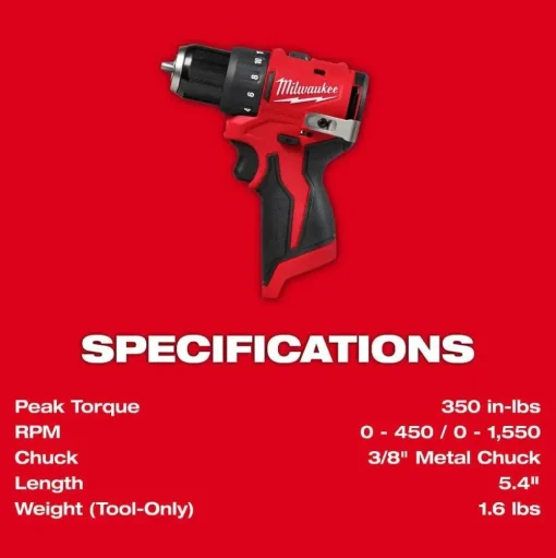 Milwaukee Tools M12 Subcompact Brushless 2-Tool Combo Kit 3494-22