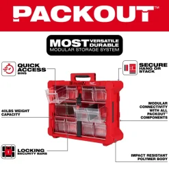 Milwaukee Tools PACKOUT Tilt Bin Organizer 48-22-8433