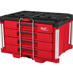 Milwaukee Tools Rolling, 4-Drawer & Organizer PACKOUT Toolbox Bundle