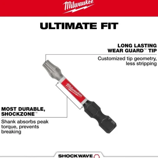 Milwaukee Tools SHOCKWAVE™ Impact Duty 2" T50 Impact Bits 2Pk 48-32-6002