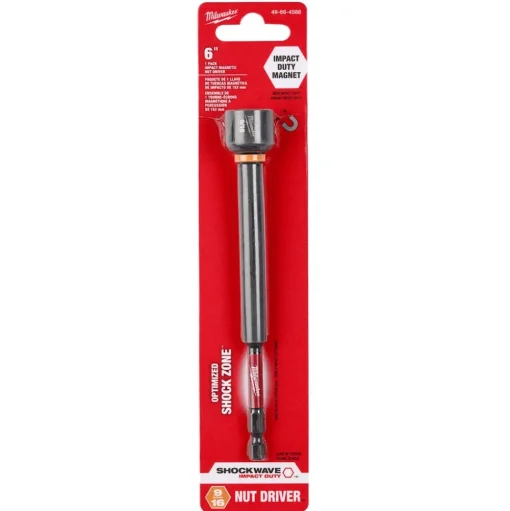 Milwaukee Tools SHOCKWAVE Impact Duty 9/16" x 6" Magnetic Nut Driver 49-66-4588
