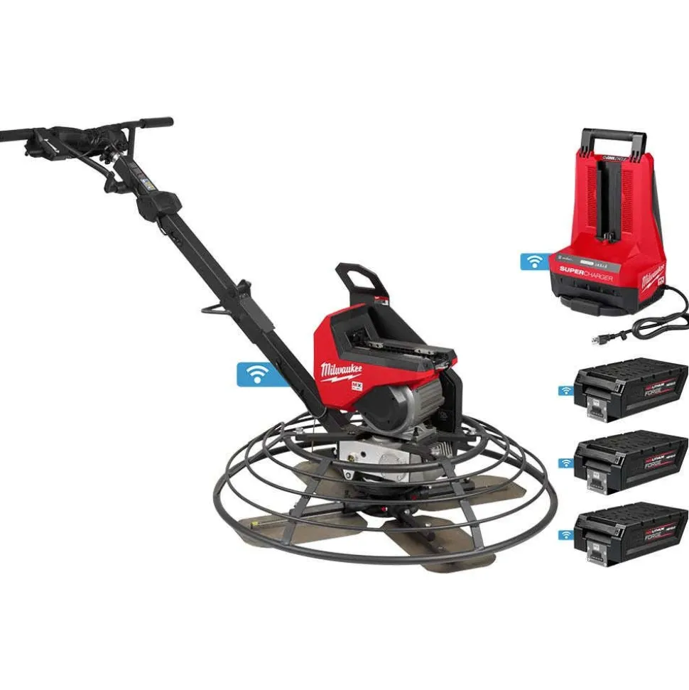 MX FUEL 36" Walk-Behind Trowel w/ ROLL-ON 7200W/3600W 2.5kWh Power Supply Bundle