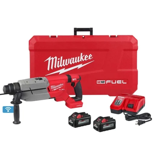 MX FUEL Handheld 6" Core Drill Kit w/ One-Key and 18 FUEL 1-1/4" SDS Plus D-Handle Rotary Hammer Kit Bundle