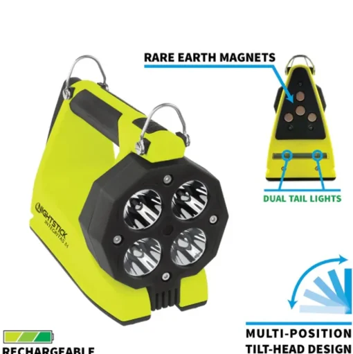 Nightstick Intrinsically Safe [Zone 0] INTEGRITAS 84 IS Rechargeable Lantern w/Magnetic Base - 600 Lumens XPR-5584GMX