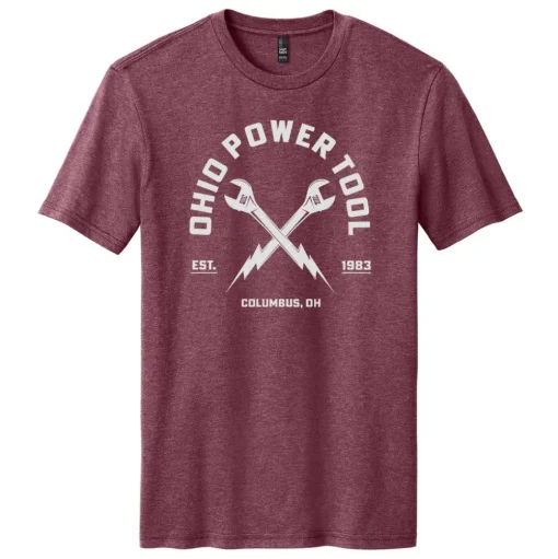 Ohio Power Tool Archlogo Short Sleeve T-Shirt, Maroon ARCHLOGO-MAROON