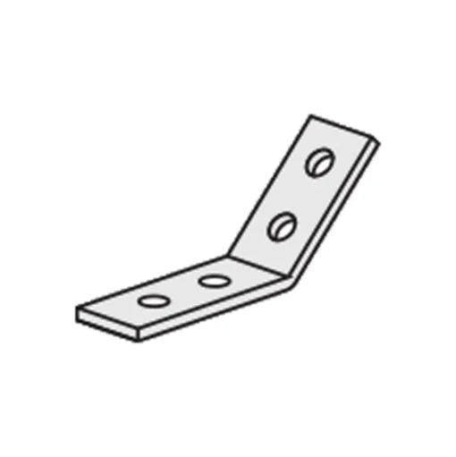 Open Angle 4 Hole 45 Degree. 3-1/2" X 3-5/8". Z/P. 25 Pcs/Box
