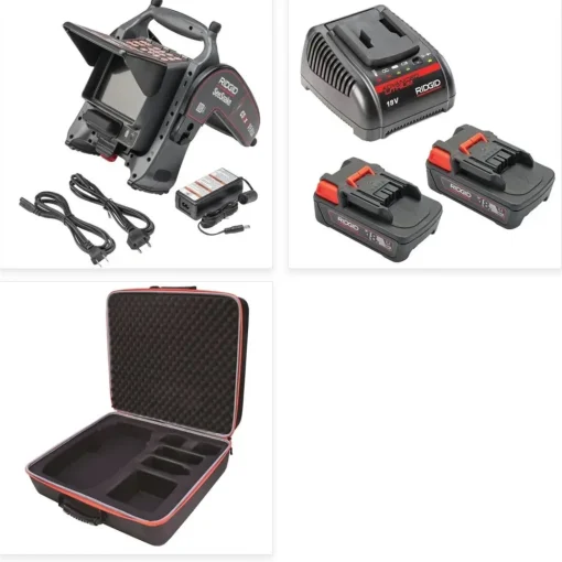 RIDGID CS6x VERSA SeeSnake Digital Recording Monitor Wi-Fi Battery & Case Kit 64968 + 66483