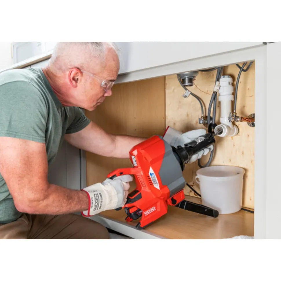 RIDGID Tools K-46 Cordless SinkSnake with 5/16" x 25' IC Cable, 18V 2.5Ah Battery & Charger 78053