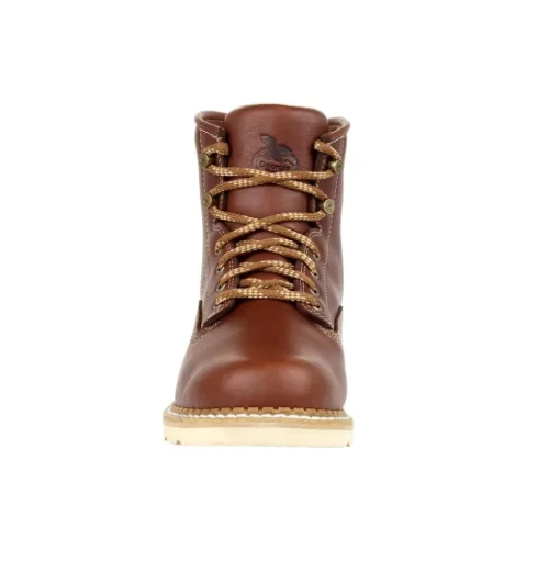 Rocky Boots Men's 6" USA Wedge EH Steel Toe - Brown, Medium, 9 GB00357-M-090