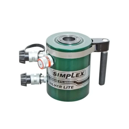 Simplex Aluminum 50 Ton Hydraulic 4" Double Acting Cylinder Center Hole RACD504