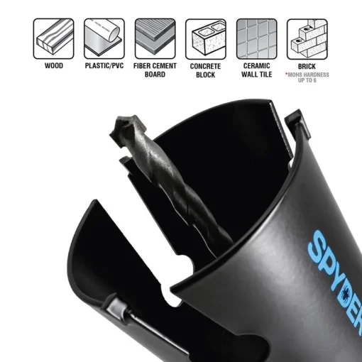 Spyder Hex10 1/2" HSS Quick Change Hole Saw Arbor Pilot Bit (10-Pack) 600645-10