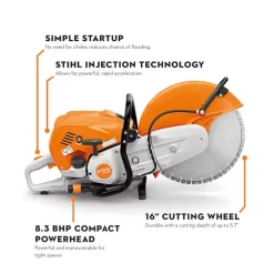 STIHL 16" Cutquick Concrete Cut-Off Saw 102CC Gas Engine TS 910i