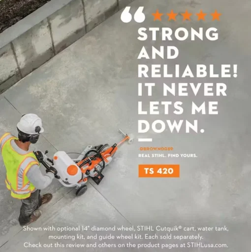 STIHL 14" Cutquick Concrete Cut-Off Saw 66CC Gas Engine TS 420