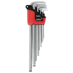 Wiha 9 Piece MagicRing Ball End Long Arm Hex L-Key Set - Metric 66990